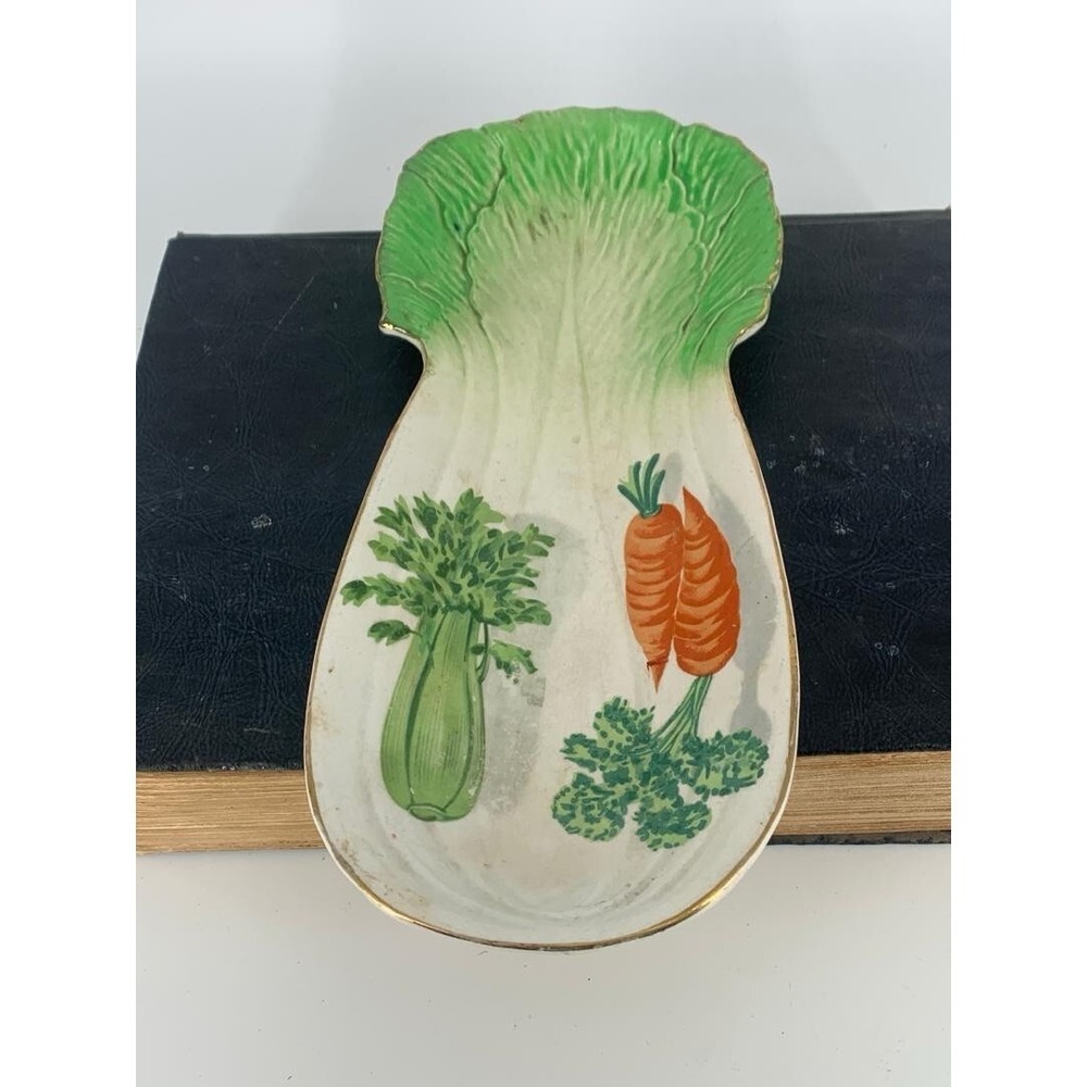 Vintage Mid Century modern celery shaped relish dish